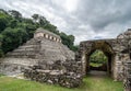 View of the archaeological site of Palenque, Mexico Royalty Free Stock Photo