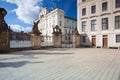 View on Archbishops Palace from the First Courtyard of Prague Ca Royalty Free Stock Photo