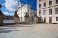 View on Archbishops Palace from the First Courtyard of Prague Ca Royalty Free Stock Photo