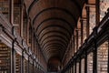 View of the Long Room in Library of Trinity College, Dublin, Ireland Royalty Free Stock Photo