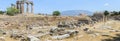 View at the archeolgical site of ancient Corinth in Greece Royalty Free Stock Photo