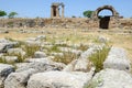View at the archeolgical site of ancient Corinth in Greece Royalty Free Stock Photo