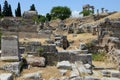 View at the archeolgical site of ancient Corinth in Greece Royalty Free Stock Photo