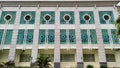 View of the architectural exterior of the Jakarta Islamic Center mosque