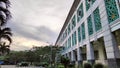 View of the architectural exterior of Jakarta Islamic Center mosque