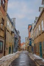 View of the architecture of the pretty old town of Quebec