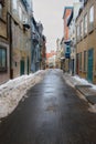 View of the architecture of the pretty old town of Quebec