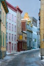 View of the architecture of the pretty old town of Quebec