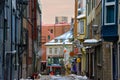 View of the architecture of the pretty old town of Quebec