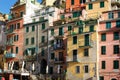 View on an architecture of Riomaggiore town. Riomaggiore is one of the most popular town in Cinque Terre National park, Italy Royalty Free Stock Photo