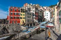 View of the architecture of Riomaggiore town. Riomaggiore is one of the most popular towns in Cinque Terre National park, Italy Royalty Free Stock Photo