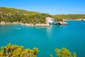 View of Architello or San Felice arch, on Gargano coast, Apulia, Italy. Royalty Free Stock Photo