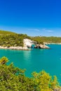 View of Architello or San Felice arch, on Gargano coast, Apulia, Italy. Royalty Free Stock Photo