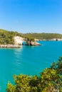 View of Architello or San Felice arch, on Gargano coast, Apulia, Italy. Royalty Free Stock Photo