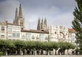 View of Arco de Santa Maria and the cathedral of Burgos city, Spain Royalty Free Stock Photo