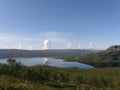 View of arctic Kilpisjarvi lake Royalty Free Stock Photo