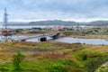 View of the Arctic village Teriberka Royalty Free Stock Photo