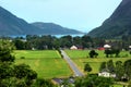 View of Ardal village in Hjelmeland municipality, Norway Royalty Free Stock Photo