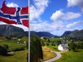 View of Ardal village in Norway Royalty Free Stock Photo