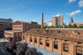 A view of area of Poblenou, old industrial district converted into new modern neighbourhood in Barcelona, Spain