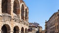 View of Arena di Verona ancient Roman Amphitheatre Royalty Free Stock Photo