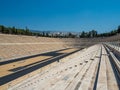View of the arena and the stands of Panathenaic Stadium in Athens, Greece Royalty Free Stock Photo