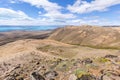 View of Argentinean lake, from the top of mount `Cerro Moyano Royalty Free Stock Photo