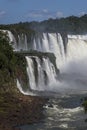 A view from the Argentinian side of Iguazu Falls. Royalty Free Stock Photo