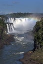 A view from the Argentinian side of Iguazu Falls. Royalty Free Stock Photo