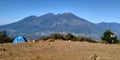 View Arjuna and Welirang Mountain via Pawitra Mountain Royalty Free Stock Photo