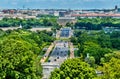View from Arlington Cemetery towards the Lincoln Memorial in Washington, D.C. Royalty Free Stock Photo