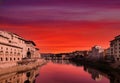 view of the Arno river in Florence Royalty Free Stock Photo