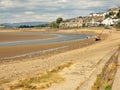 Arnside and the Kent River estuary at low tide, Cumbria