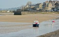 View of Arnside Pier & River Kent, Cumbria, UK