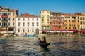 View around the grand canal and classical building in venetian styles before autumn in Venice , Italy Royalty Free Stock Photo
