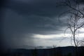 View of the arrival of a storm, is coming winter Royalty Free Stock Photo