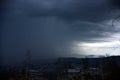 View of the arrival of a storm, is coming winter Royalty Free Stock Photo