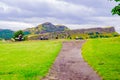 View of Arthur`s Seat from Calton Hill in Edinburgh Scotland Royalty Free Stock Photo