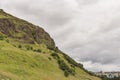 View of Arthur`s Seat in Holyrood Park in Edinburgh, Scotland Royalty Free Stock Photo