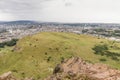 View of Arthur`s Seat in Holyrood Park in Edinburgh, Scotland Royalty Free Stock Photo