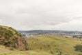 View of Arthur`s Seat in Holyrood Park in Edinburgh, Scotland Royalty Free Stock Photo