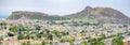 View of Arthurs seat and Edimburgh city from Blackford hill Royalty Free Stock Photo