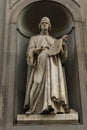 Artist Leon Battista Alberti monument in Florence, Italy Royalty Free Stock Photo