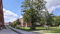 View on the Artsen Zonder Grenzenstraat in Groen Kwartier, formerly military hospital and now renovated residential area Royalty Free Stock Photo