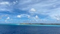 A view of the Aruba coastline from a cruise ship coming into port