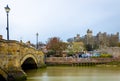 The view of Arundel castle, a restored and remodelled medieval castle in Arundel, West Sussex, England Royalty Free Stock Photo