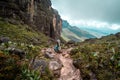 View of the ascent road to the Tepuy Roraima, Venezuela Royalty Free Stock Photo
