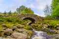 Ashness Bridge, traditional stone-built bridge, the Lake District Royalty Free Stock Photo