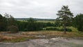 View from Aspeberget in Tanumshede with rock paintings in Sweden Royalty Free Stock Photo