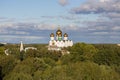 View of the Assumption Cathedral against the blue sky. The city of Yaroslavl, the tourist Golden Ring of Russia Royalty Free Stock Photo